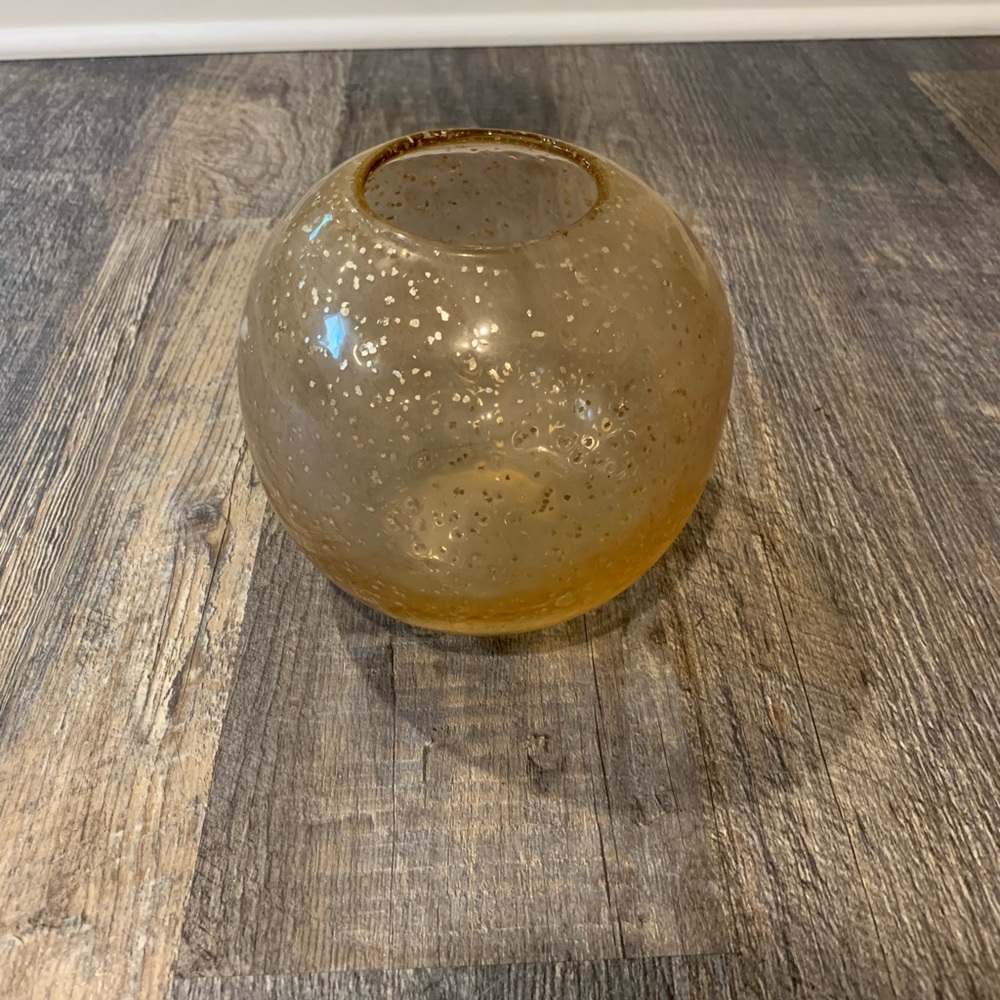 West Elm decorative glass jar vase